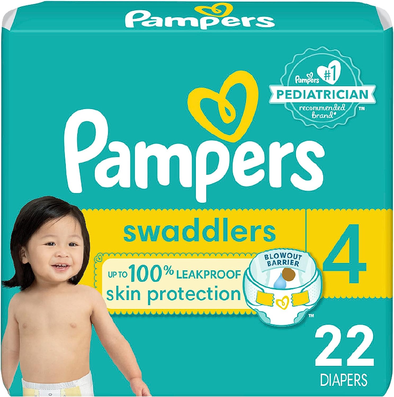 251102055502536_1 Pampers Swaddlers Newborn Diapers - Size 0, 140 Count, Ultra Soft Disposable Baby Diapers - Image 1